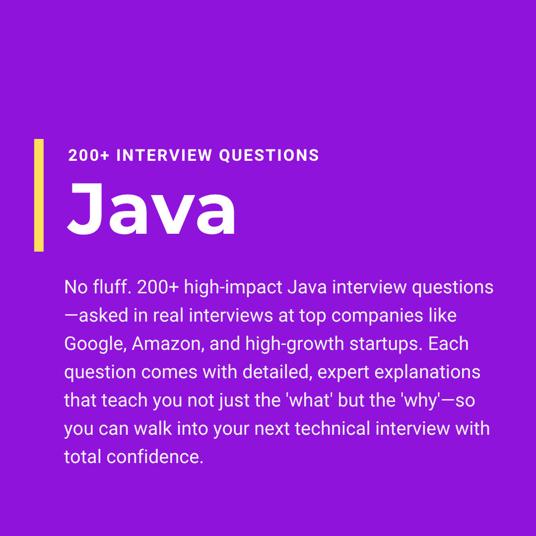 200+ Java Interview Questions