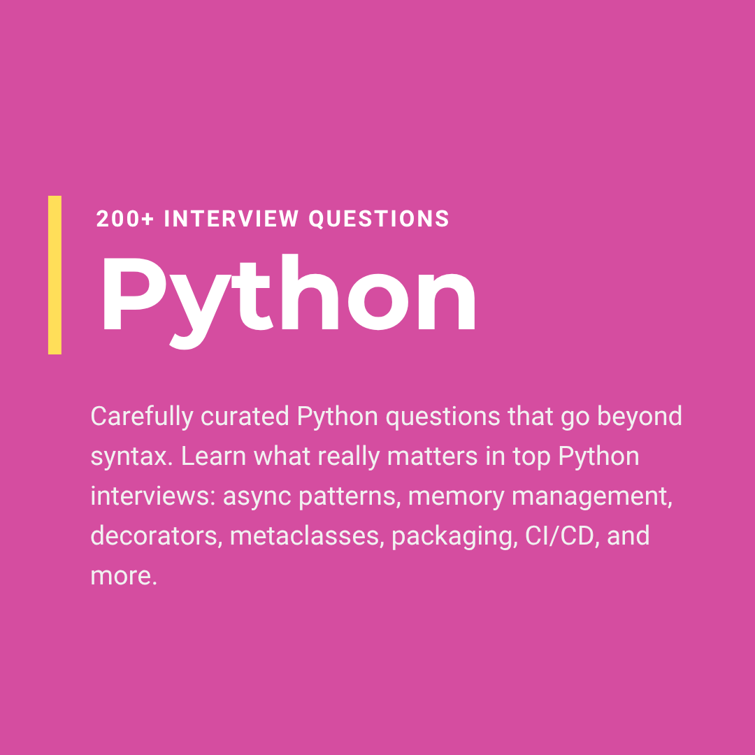 200+ Python Interview Questions